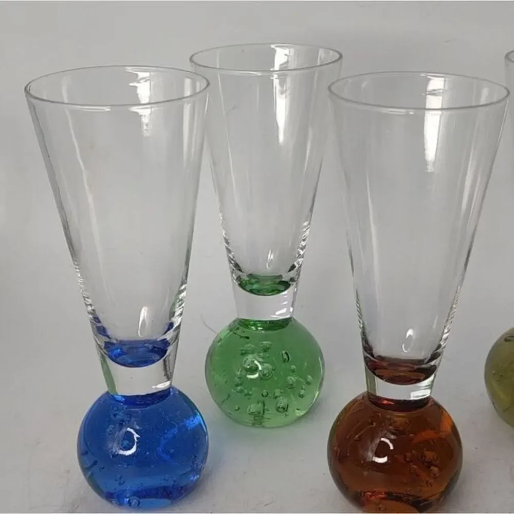 Vintage MCM ball base aperitif glasses‎